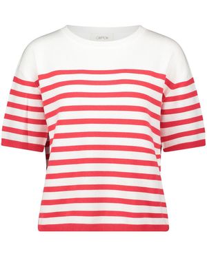 Cartoon Strickpullover Mit Rundhalsausschnitt - Pink