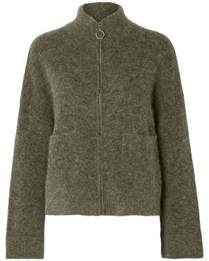 SELECTED Strickjacke Slfsia Ras - Grün