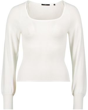 Zero Strickpullover Mit Eckigem Ausschnitt - Weiß