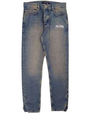 PEGADOR Jeans Carpe Distressed Ankle - Blau