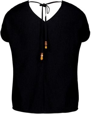 Zero Casual-Bluse Kurzarm - Schwarz