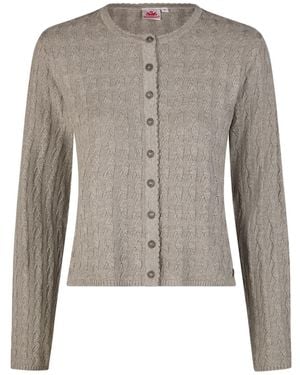 Spieth & Wensky Trachtenstrickjacke Hummeltal Mit Zopfmuster - Braun