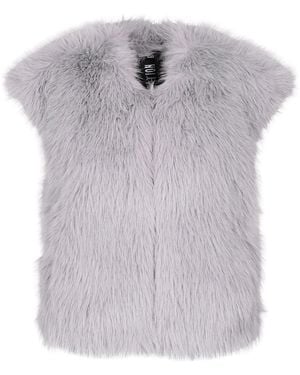 Freaky Nation Vest Cozy Fake Fur Vest - Grau