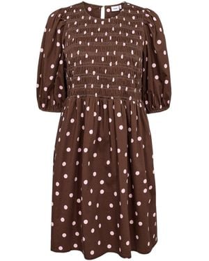 Numph Knielanges Sommerkleid Nusine Dress - Braun