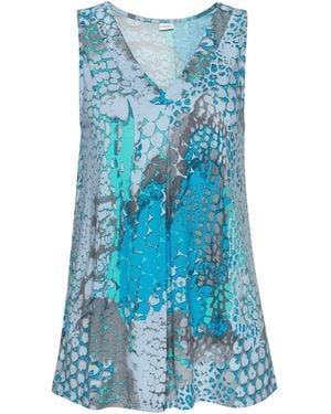 Buffalo Strandtop Animalprint, sommerliches Blusentop mit V-Ausschnitt - Blau
