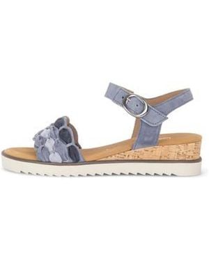 Gabor Sandale Sandalette Damen 82-758-26 Echtleder - Blau