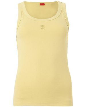 HUGO Top Datamia - Gelb