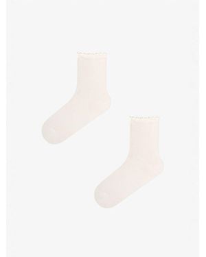 Penti Socken Classy Rüschenpaar Socken - Weiß