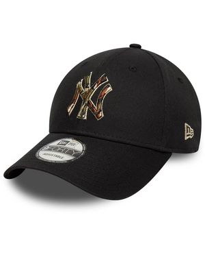 KTZ Cap 9Forty New York Yankees Mlb Team Outline - Schwarz