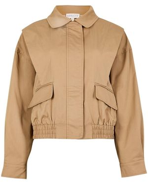Apricot Pleat Detail Bomber Jacket - Natur