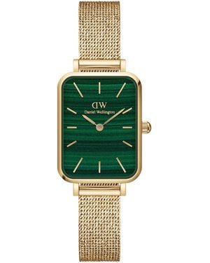 Daniel Wellington Uhr 'quadro pressed evergold g green' - Grün