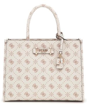 Guess Umhängetasche Sac Bandoulire Silia Girlfriend Sat Vanilla Logo Gp989022 - Natur