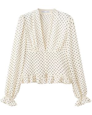 Mango Bluse Marroc - Weiß