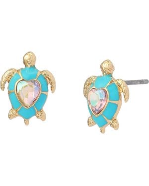 Betsey Johnson Ohrringe Cowabunga-Schildkröten - Blau