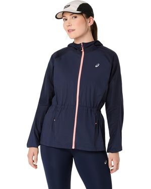 Asics Laufjacke Road Packable Jacket Übergangsjacke, Winddicht, Wasserabweisend, Atmungsaktiv - Blau