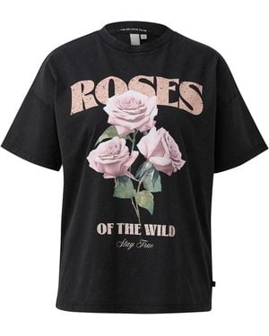 QS T-Shirt - Schwarz