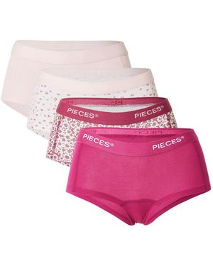 Pieces Panty Pclogo - Pink