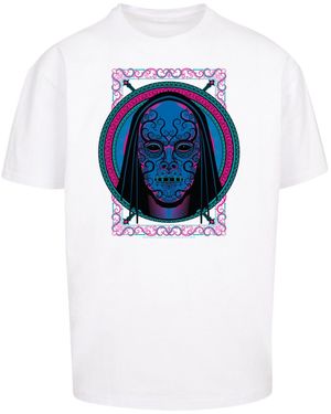 F4NT4STIC T-Shirt Harry Potter Neon Death Eater Mask - Blau