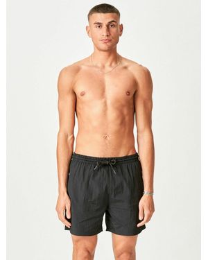 TeeShoppen Swim Shorts Premium Badeshorts - Schwarz