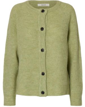 SELECTED Strickjacke Slflulu - Grün