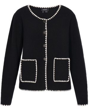 usha BLACK LABEL Strickjacke Classic - Schwarz