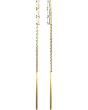 Elli Premium Ohrringe Ear Chain, Geo - Weiß