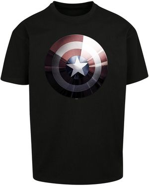 F4NT4STIC T-Shirt Marvel Captain America Shield Shiny - Schwarz