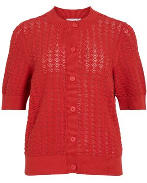 Vila Strickjacke 'Vivua' - Rot