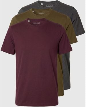 SELECTED T-Shirt Slhcormac - Rot