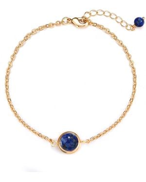 MayTree Armband Armband Rondo, Lapislazuli - Weiß