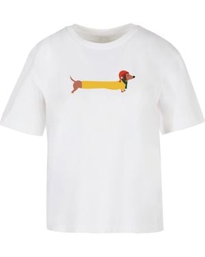 Merchcode T-Shirt Christmas Dog - Weiß