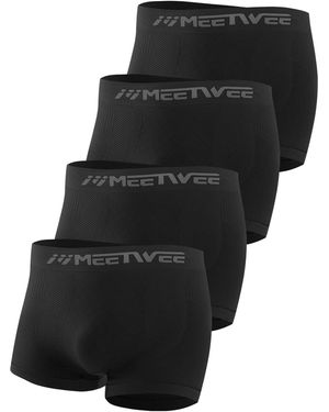MEETWEE Boxershorts 4-Pack Underwear - Schwarz
