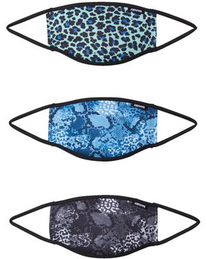 Hype Stoffmasken 3er pack 'leo mix' mischfarben - Mehrfarbig