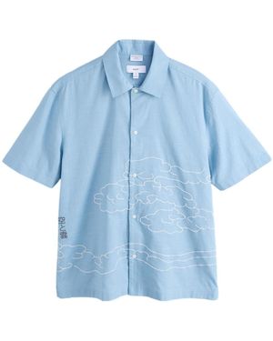 Next Hemd Hokusai - Blau