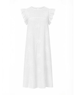 Opal Studio Sonstiges Kleid Idahlia Ss - Weiß