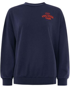 Zwillingsherz Sweatshirt Feel Good Club - Blau