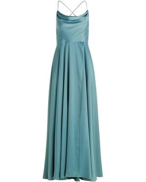 Vera Mont Abendkleid Mit Wasserfallausschnitt - Blau