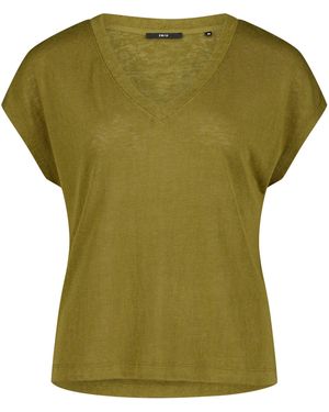 Zero Kurzarm-Shirt Mit V-Ausschnitt - Grün