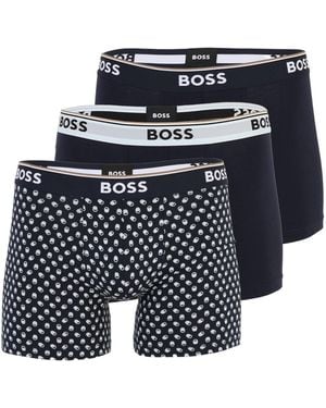 BOSS Boxershorts Power Des - Blau