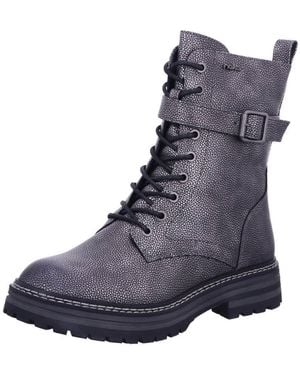 Rieker Schnürstiefel Schnürschuh Damen 93024 90 Echtleder - Blau