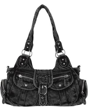 myMo ROCKS Schultertasche - Schwarz