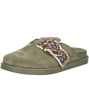 Blauer Pantolette - Grün