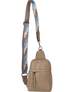 styleBREAKER Umhängetasche One Shoulder Rucksack Uni - Natur