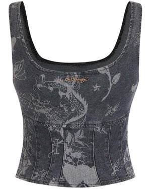 Ed Hardy Top - Grau