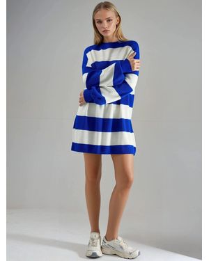 My Fashion Strickkleid Strickkleider - Blau
