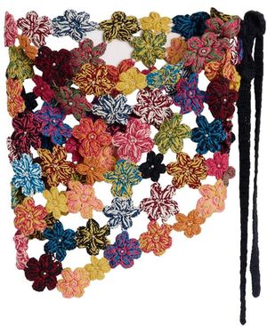 Desigual Crochet Flower Pareo - Weiß