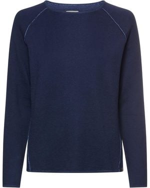 Camel Active Strickpullover Mit Rundhalsausschnitt - Blau