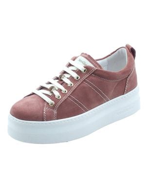 Nero Giardini Schnürschuh Sneakers Donna E615310D Velour-Antico Pelle - Pink