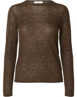 SELECTED Pullover Slwvendy - Braun