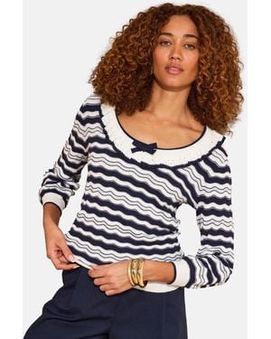 Love & Roses Pullover - Weiß